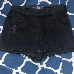 Hollister Black Jean Shorts Ultra High Rise Mom Short 3 in length